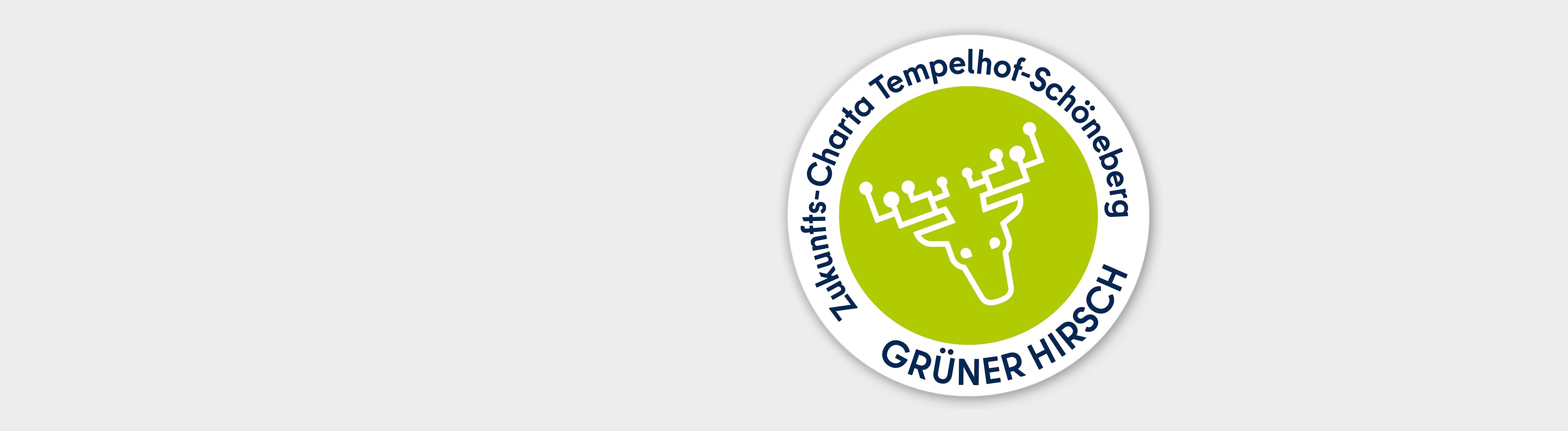 Button mit Grünem Hirschen Logo